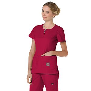koi - Lite - Women's 4-Pocket Zipper Neck Serenity Top