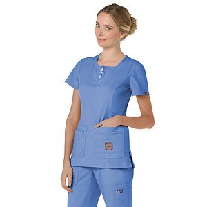 koi - Lite - Women's 4-Pocket Zipper Neck Serenity Top