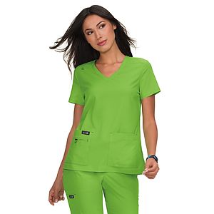 koi - Basics - Women's 4-Pocket Stretch V-Neck Becca Top