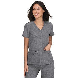 koi - Basics - Women's 4-Pocket Stretch V-Neck Becca Top
