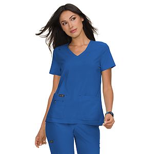 koi - Basics - Women's 4-Pocket Stretch V-Neck Becca Top