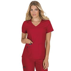 koi - Basics - Women's 4-Pocket Stretch V-Neck Becca Top