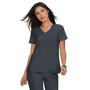 koi - Basics - Women's 4-Pocket Stretch V-Neck Becca Top