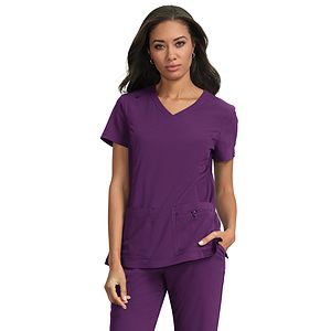 koi - Basics - Women's Mock-Wrap Neck Katie Top