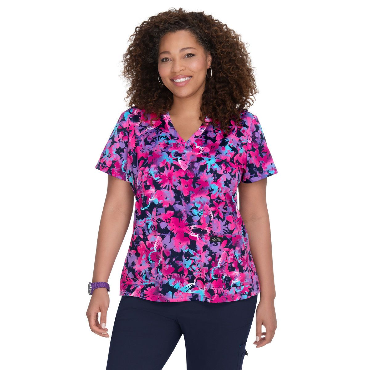 Promotional Koi basics 384pr women's leslie scrub top Personalized With