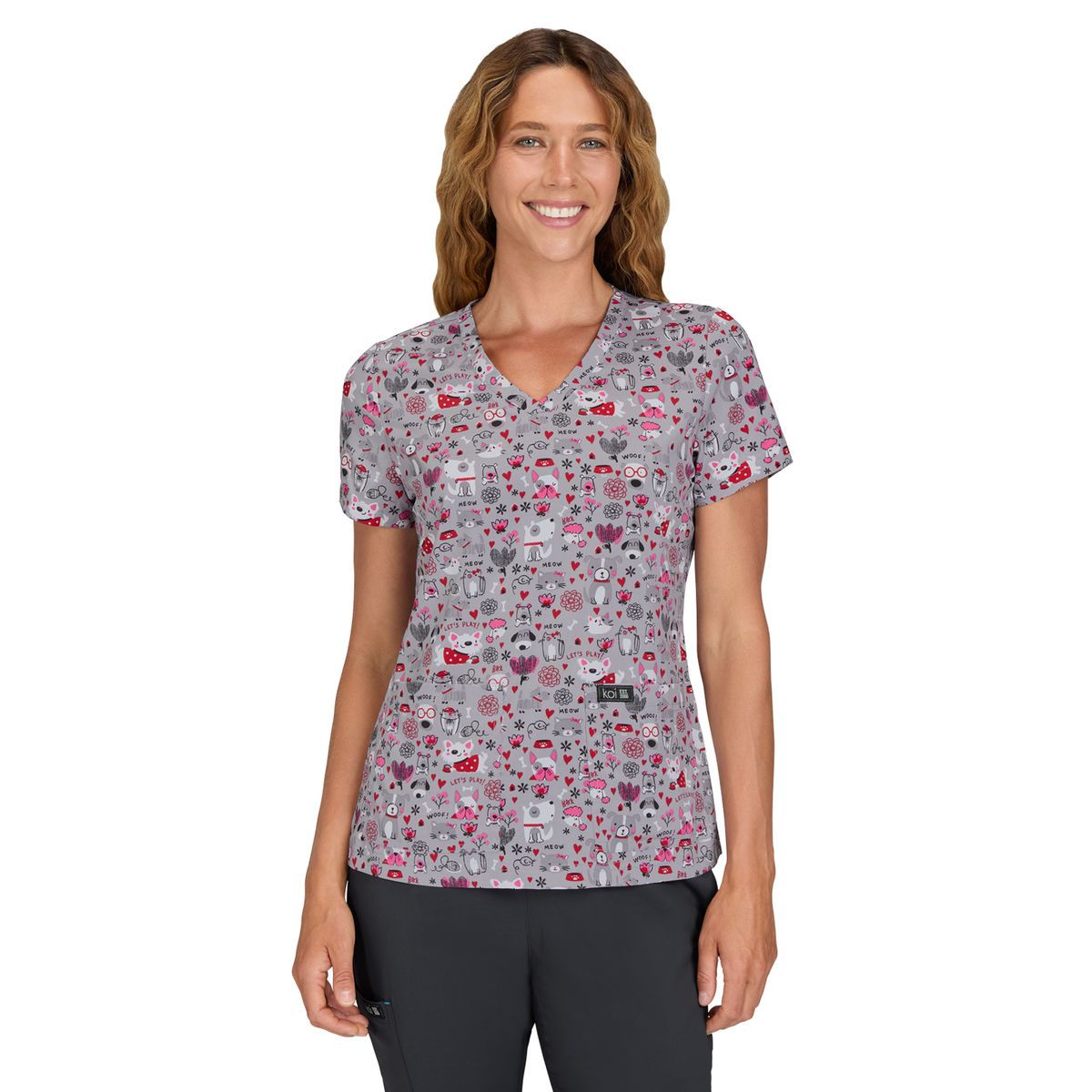koi - Basics - Women's Athletic-Inspired, Breathable Mesh Leslie Top