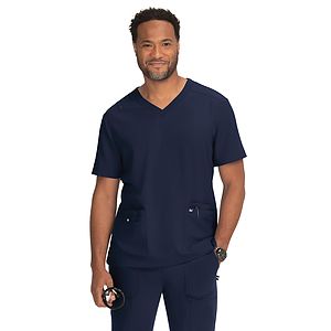koi - Next Gen - Men's 4-Pocket  V-Neck Free To Be Top