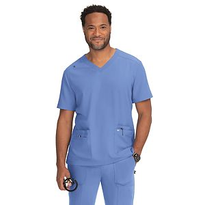 koi - Next Gen - Men's 4-Pocket  V-Neck Free To Be Top
