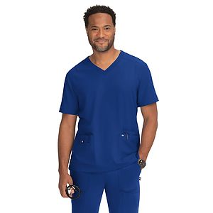 koi - Next Gen - Men's 4-Pocket  V-Neck Free To Be Top