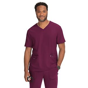 koi - Next Gen - Men's 4-Pocket  V-Neck Free To Be Top