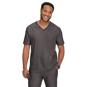 koi - Next Gen - Men's 4-Pocket  V-Neck Free To Be Top