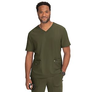 koi - Next Gen - Men's 4-Pocket  V-Neck Free To Be Top