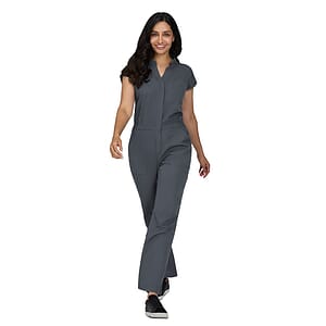 koi - Solis - Women's Zipper Front 9-Pocket Boot Cut Anja Jumpsuit