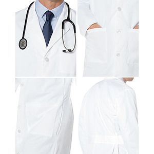 Landau - Essential Lab Coats - Men's Three-Pocket 43.5" Full-Length Lab Coat