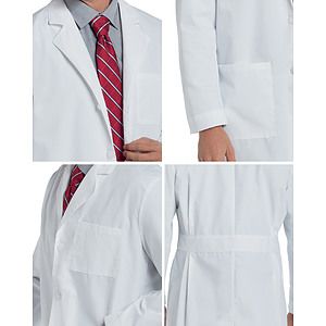Landau - Essential Lab Coats - Men's Three-Pocket 35.5" Mid-Length Lab Coat