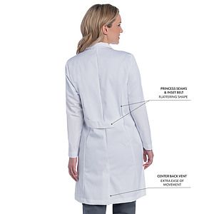 Landau - Essential Lab Coats - Women's Five-Pocket 38" Full-Length Lab Coat