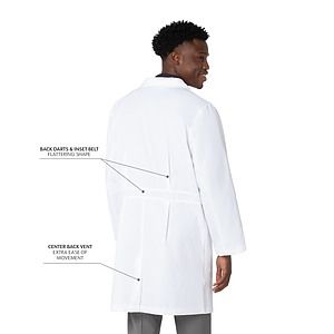 Landau - Essential Lab Coats - Men's Five-Pocket 37" Mid-Length Tablet Lab Coat