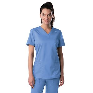 Landau - ProFlex - Women's 3-Pocket Fade Resistant V-Neck Top
