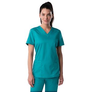 Landau - ProFlex - Women's 3-Pocket Fade Resistant V-Neck Top