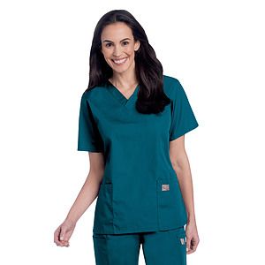 Landau - ScrubZone - Women's 3-Pocket Clean Back V-Neck Top
