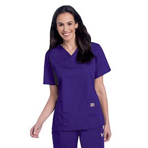 Landau - ScrubZone - Women's 3-Pocket Clean Back V-Neck Top