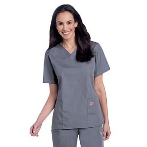 Landau - ScrubZone - Women's 3-Pocket Clean Back V-Neck Top