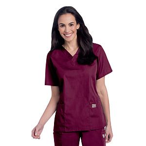 Landau - ScrubZone - Women's 3-Pocket Clean Back V-Neck Top