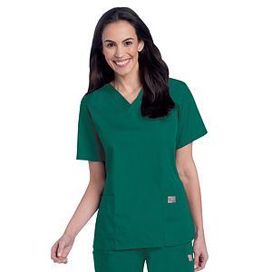 Landau - ScrubZone - Women's 3-Pocket Clean Back V-Neck Top