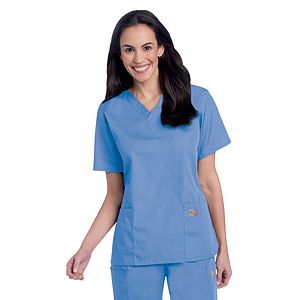 Landau - ScrubZone - Women's 3-Pocket Clean Back V-Neck Top