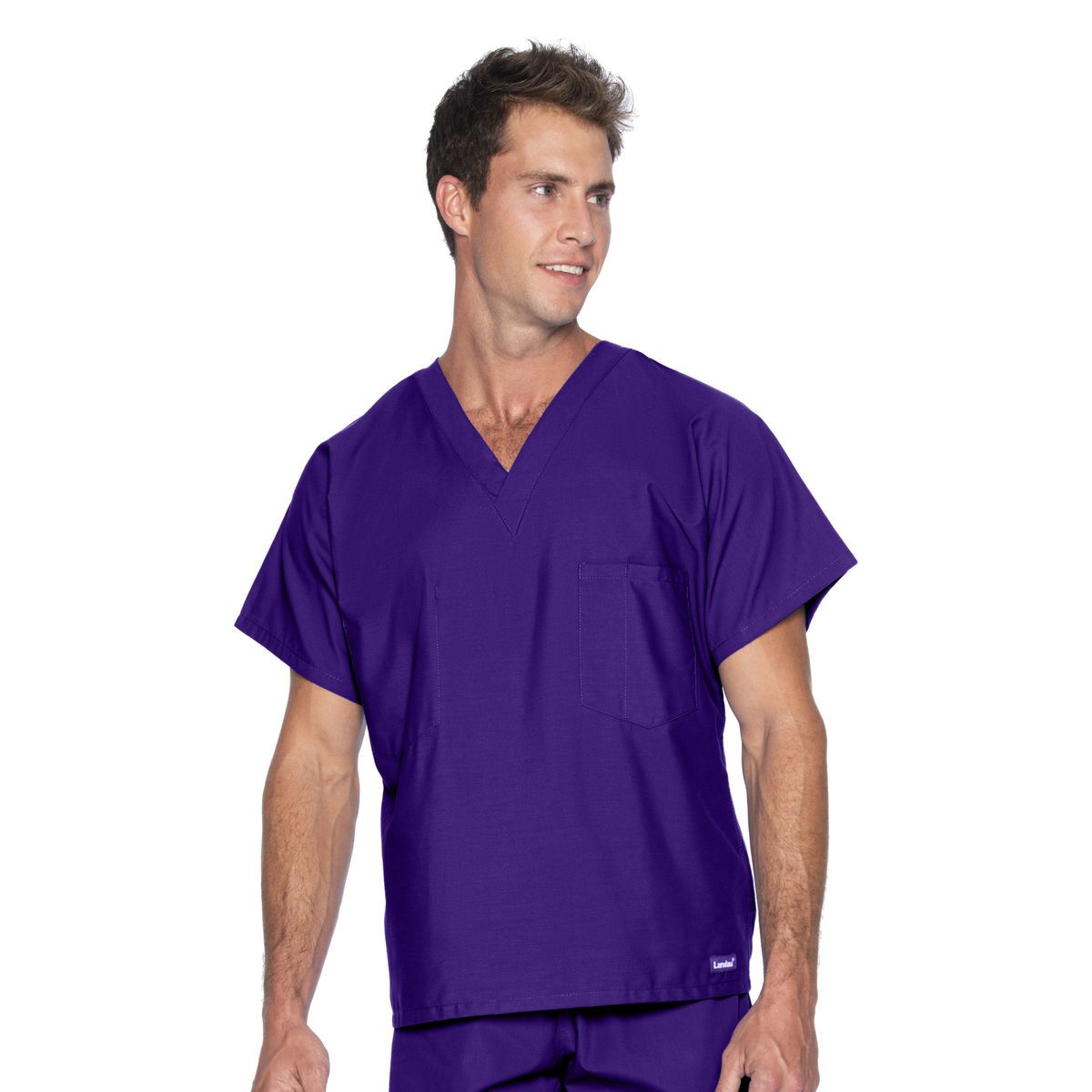 Landau - Essentials - Unisex Reversible 1-Pocket V-Neck Top