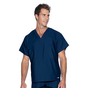Landau - Essentials - Unisex Reversible 1-Pocket V-Neck Top