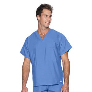 Landau - Essentials - Unisex Reversible 1-Pocket V-Neck Top