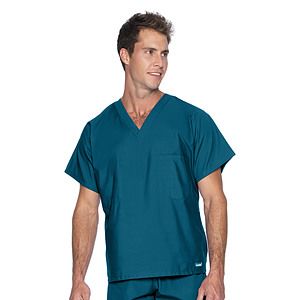 Landau - Essentials - Unisex Reversible 1-Pocket V-Neck Top