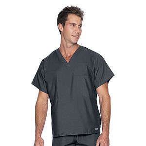 Landau - Essentials - Unisex Reversible 1-Pocket V-Neck Top