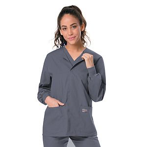 Landau - ScrubZone - Unisex 3-Pocket Snap-Front Warm-Up Jacket