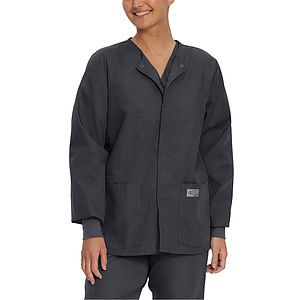 Landau - ScrubZone - Unisex 3-Pocket Snap-Front Warm-Up Jacket