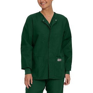 Landau - ScrubZone - Unisex 3-Pocket Snap-Front Warm-Up Jacket