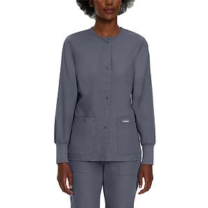 Landau - Essentials - Women's 4-Pocket Crew Neck Warm-Up Jacket
