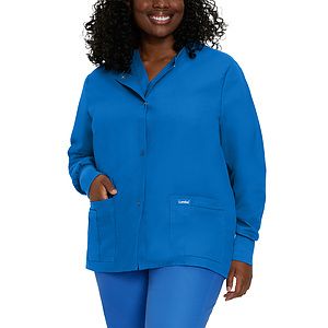 Landau - Essentials - Women's 4-Pocket Crew Neck Warm-Up Jacket