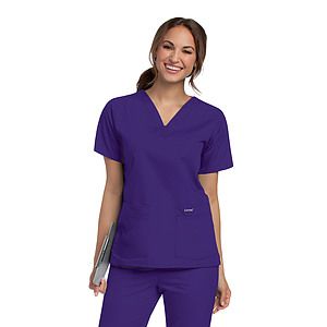 Landau - Essentials - Women's 4-Pocket Durable V-Neck Top