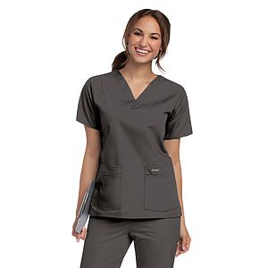 Landau - Essentials - Women's 4-Pocket Durable V-Neck Top