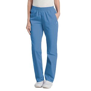 Landau - Essentials - Women's Two-Pocket High-Rise Elastic Waist Straight Leg Pant