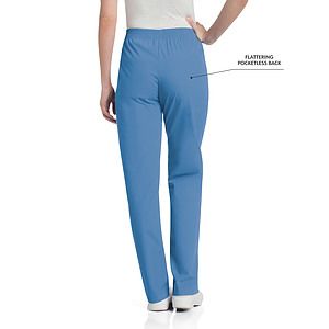 Landau - Essentials - Women's Two-Pocket High-Rise Elastic Waist Straight Leg Pant