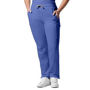 Landau - Forward - Women's 7-Pocket Mid-Rise Rib-Knit Elastic Waist Cargo Pant