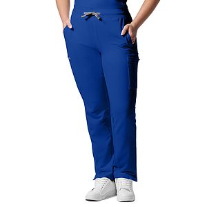 Landau - Forward - Women's 7-Pocket Mid-Rise Rib-Knit Elastic Waist Cargo Pant