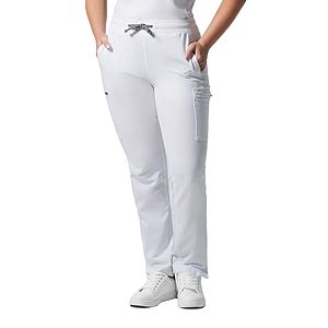 Landau - Forward - Women's 7-Pocket Mid-Rise Rib-Knit Elastic Waist Cargo Pant