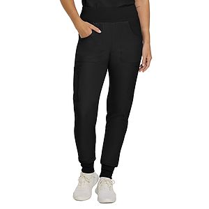 Landau - Forward - Women's 7-Pocket Mid-Rise Rib-Knit Elastic Waist Cargo Pant
