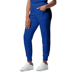 Landau - Forward - Women's 7-Pocket Mid-Rise Rib-Knit Elastic Waist Cargo Pant