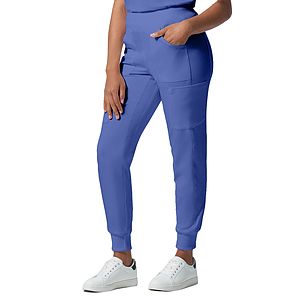 Landau - Forward - Women's 7-Pocket Mid-Rise Rib-Knit Elastic Waist Cargo Pant
