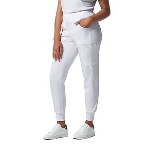 Landau - Forward - Women's 7-Pocket Mid-Rise Rib-Knit Elastic Waist Cargo Pant